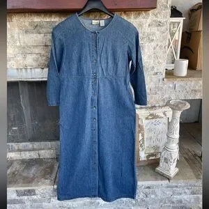 llbean denim dress Women's L.L. Bean Heritage Washed Denim Shirt Dress | Dresses & Skirts